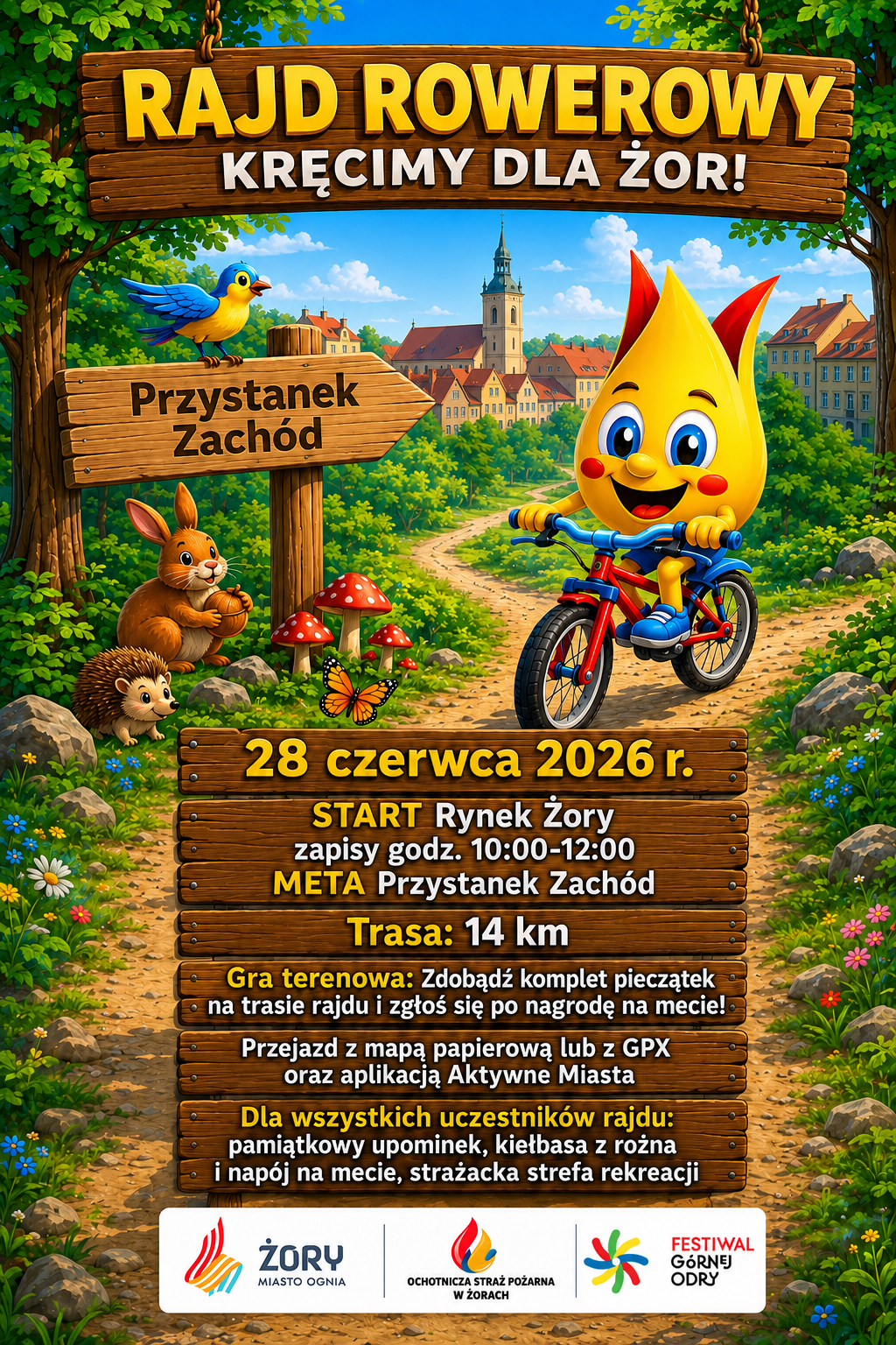 rajd rowerowy - plakat